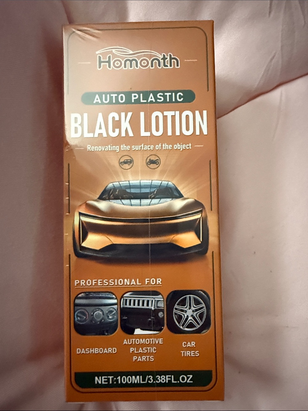 Homonth Auto Plastic Black Lotion Trim & Tire Restorer 100ml New
